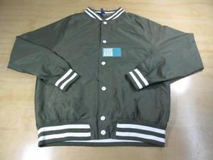 Olive Green and White Logo - H&M DIVIDED LIGHTWEIGHT VARSITY JACKET OLIVE GREEN WHITE XL X-LARGE ...