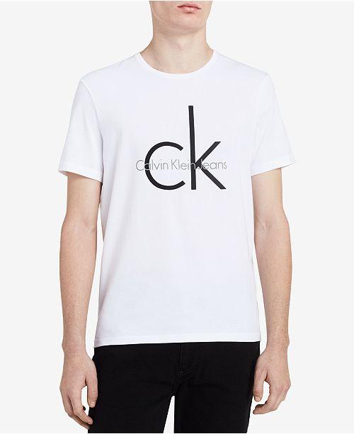 Calvin Klein Jeans Logo - Calvin Klein Jeans Men's Big & Tall Classic CK Logo-Print T-Shirt ...