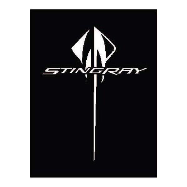 Corvette C7 Stingray Logo - Corvette Stadium Knit Blanket With Vertical C7 Stingray Logo