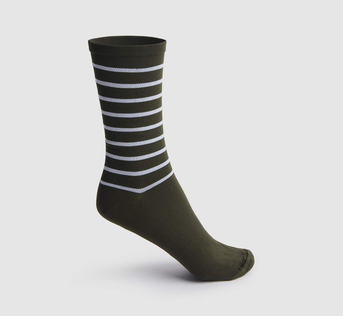 Olive Green and White Logo - Stripes Socks Olive Green/White | La Passione Cycling Couture