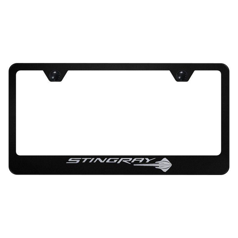 Corvette C7 Stingray Logo - Autogold® - License Plate Frame with Laser Etched Corvette C7 ...