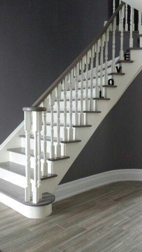 White Stairs Red Hexagon Logo - 27 Painted Staircase Ideas Which Make Your Stairs Look New | Home ...