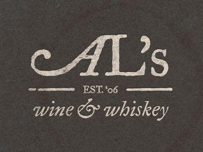 Whiskey Lounge Logo - Al's Wine & Whiskey Lounge id | Identity & Branding | Pinterest ...