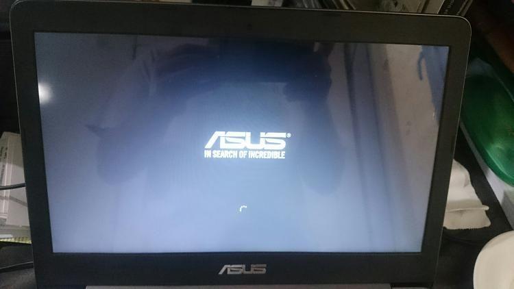 Blue Asus Logo - ASUS Laptop stuck on ASUS Logo with spinning circle under it