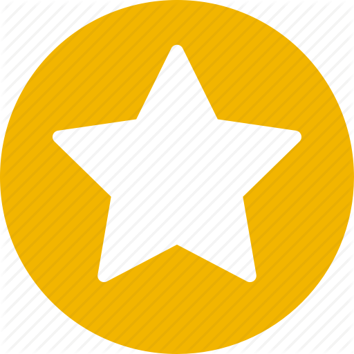 Gold Star in Circle Logo - Award, favorite, favorites, gold star, quality, rating, trophy icon