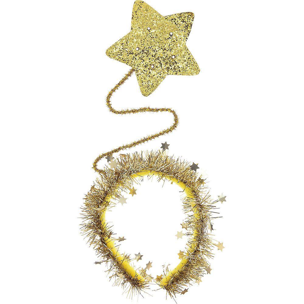 Gold Star in Circle Logo - Light-Up Gold Star Headband 5 1/2in x 14 1/2in | Party City Canada