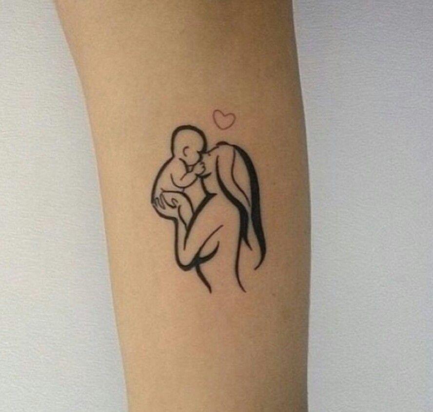 Woman Holding Baby Blue Logo - Mother and child tattoo. Want this but two hearts to represent my ...