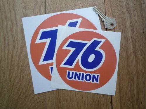 Orange and Blue 76 Logo - Union 76 Circular 'Union' Orange Stickers. 5 or 6 Pair