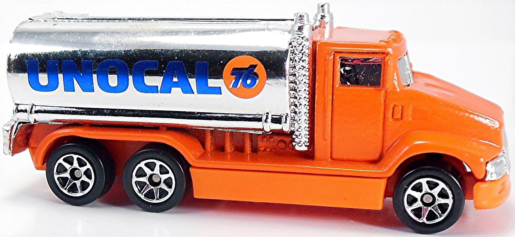 Orange and Blue 76 Logo - Tank Truck
