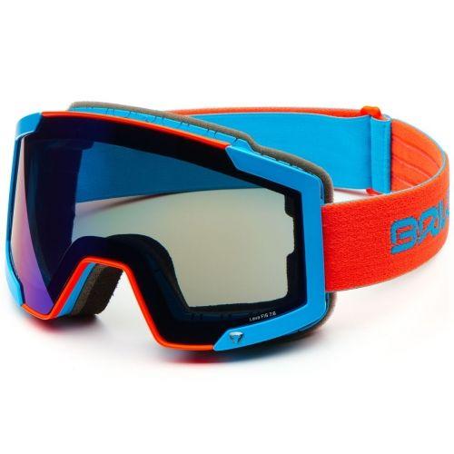 Orange and Blue 76 Logo - Ski Mask Briko Lava 7.6 2 Lenses Orange Blue - PRECISION SKI