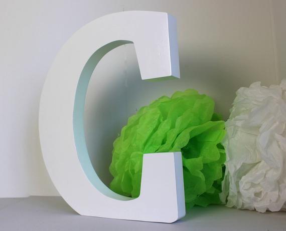 Giant White C Logo - Wooden letter for giant white painted C wedding decoration | Etsy