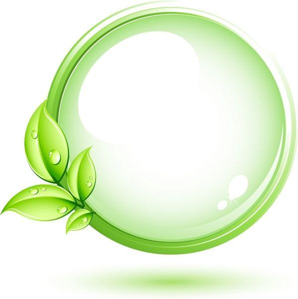 Green Circle Logo - Green plant and circle Free vector in Adobe Illustrator ai .AI