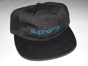 New York F Logo - SUPREME New York Compact Logo 6 Panel Hat Cap BLACK Adjustable NEW F ...