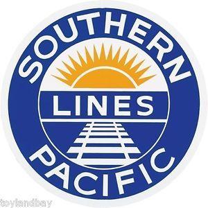 Vintage Railroad Logo - Details about Vintage Old Style Sign Magnet Southern Pacific Railroad  Porcelain Old Style Logo