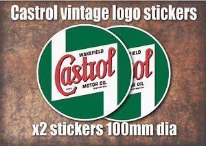 Old- Style Logo - x2 Castrol old style logo vinyl sticker 100mm did decal Euro style ...
