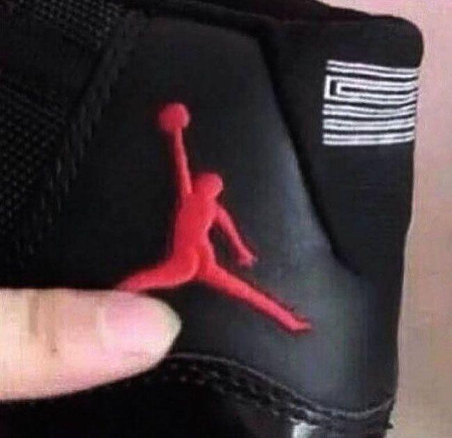 Fake Jordan Jumpman Logo - CRAZY [Bad] Fake Air Jordans #WhatAreThose