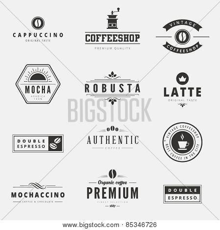 Old- Style Logo - Coffee Retro Vintage Labels Logo design vector typography lettering ...