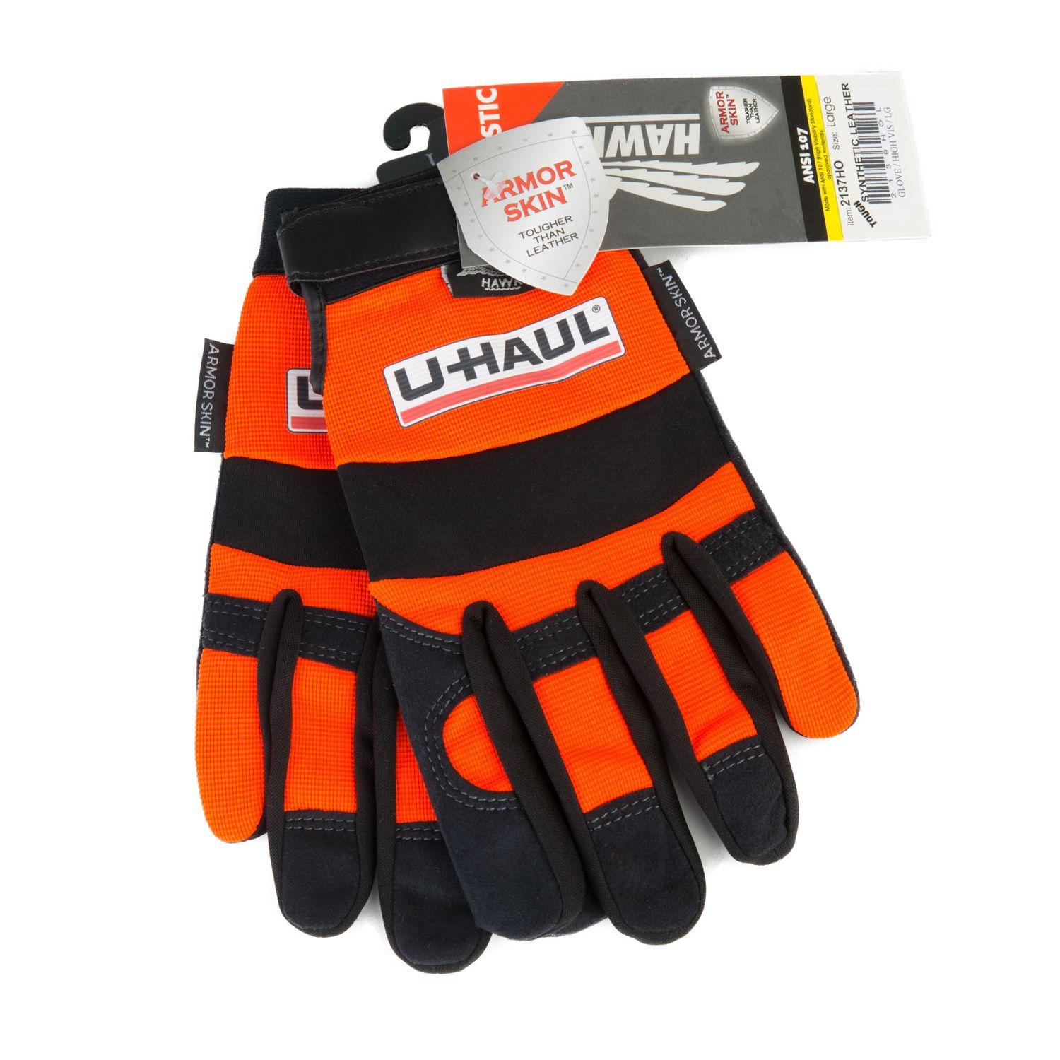 Orange U-Haul Official Logo - U-Haul: ArmorSkin High Visibility Microfiber Work Gloves