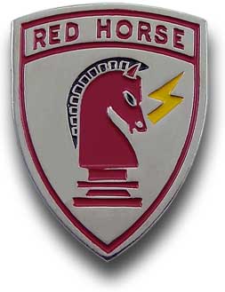 Old Red Horse Logo - Red Horse - Air Force Civil Engineer Pin : Pieces of History, Old ...