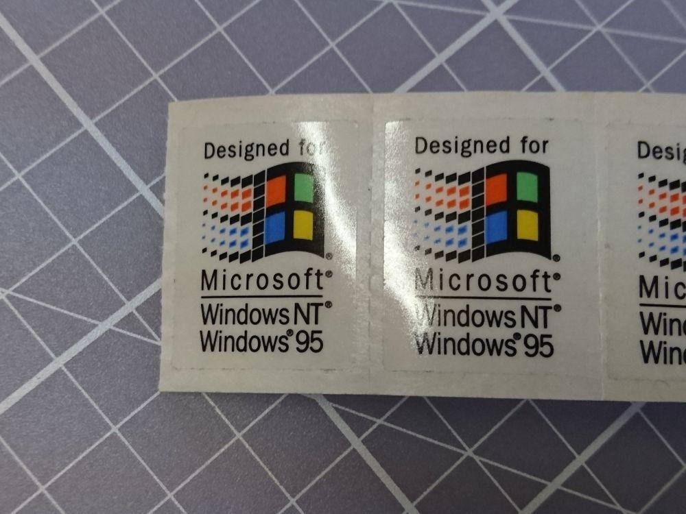 NT Windows 95 Logo - Designed for Windows NT , Windows 95 Stickers x 10 Original NOS | eBay