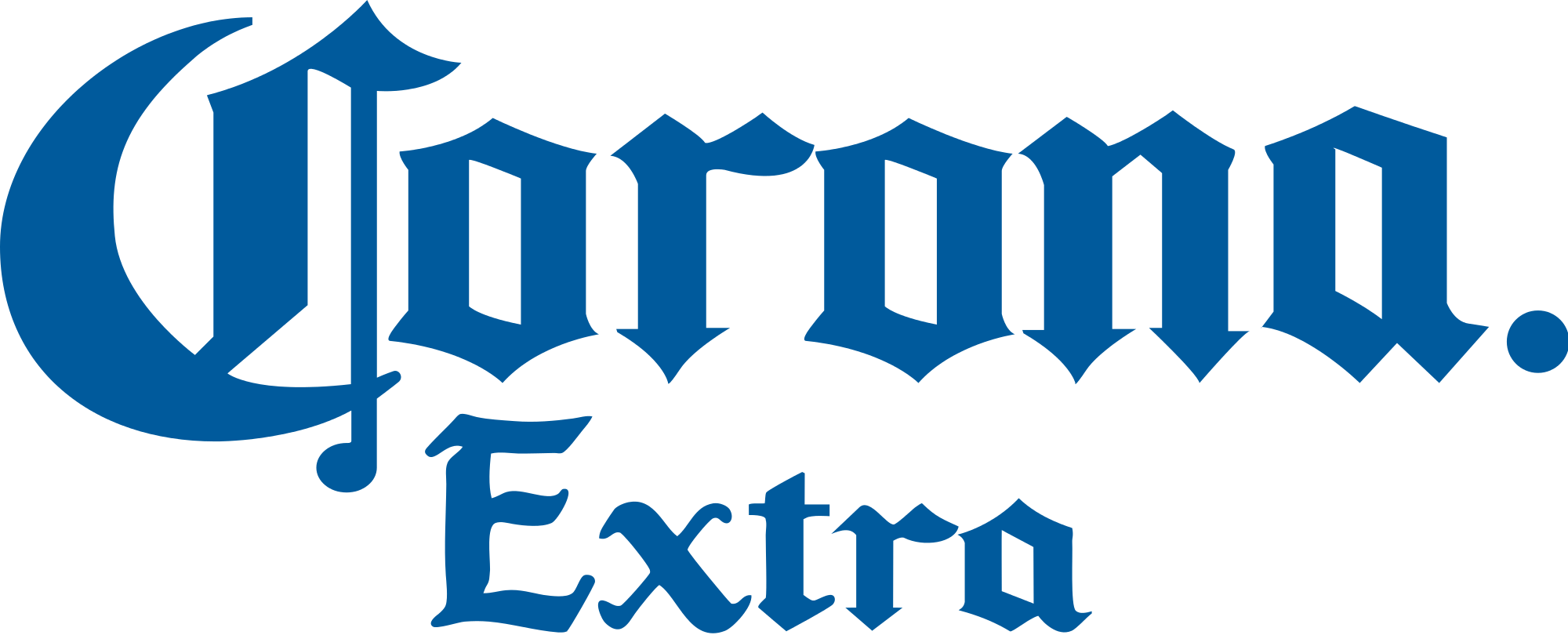 Corona Extra Logo - File:Corona Extra text logo.svg - Wikimedia Commons