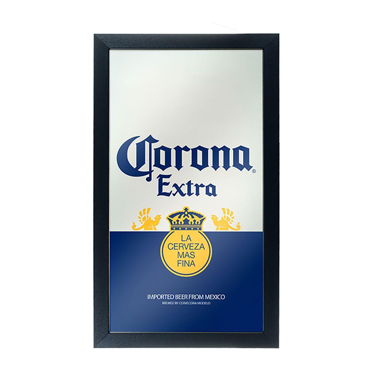 Beer Can Logo - Corona Extra Beer Can Logo Framed Mirror at Retro Planet
