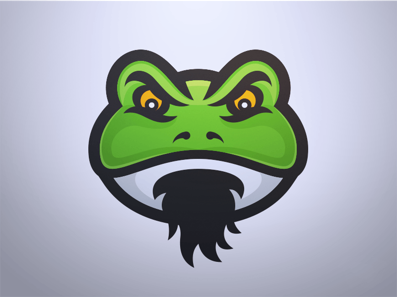 Bullfrog Logo - Father Frog - Mascot Logo Design by Mason Dickson on Dribbble