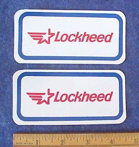 Lockheed Aircraft Logo - LOCKHEED AIRCRAFT AVIATION LOGO 4.5 X 2.5 LOT OF 2 GLOSSY PEEL OFF