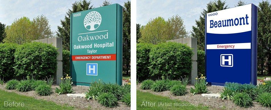 Beaumont Health System Michigan Logo - Beaumont Health turns blue, renames Oakwood and Botsford hospitals