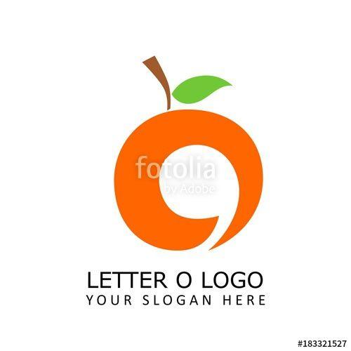 Orange O Logo - letter o orange fruit logo
