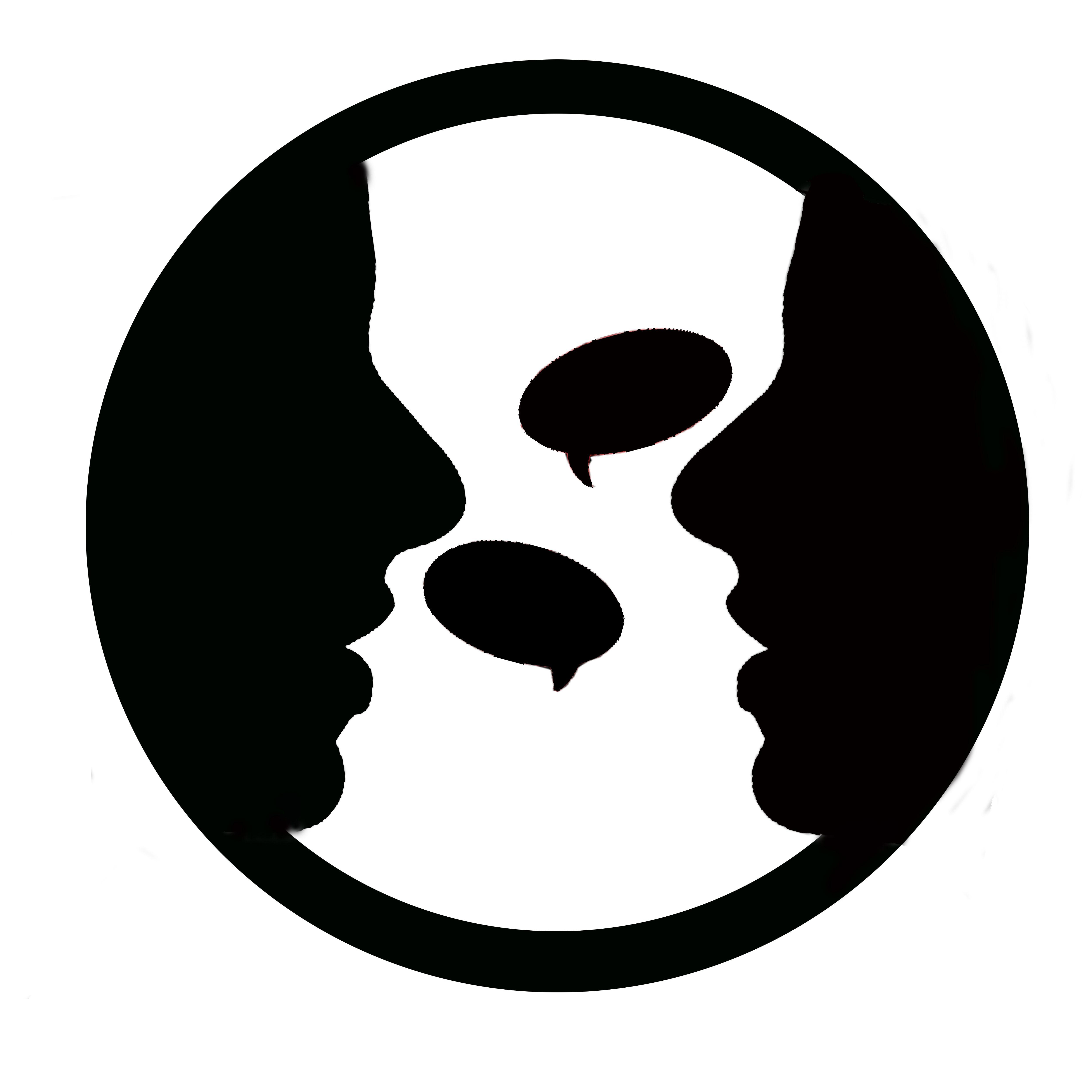 Two Black F Logo - File:Two-people-talking-logo.jpg - Wikimedia Commons