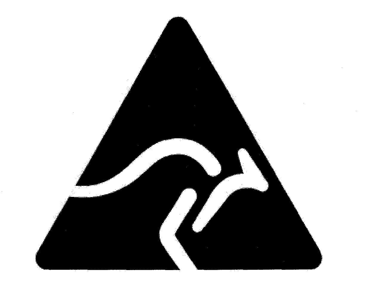 Kangaroo Triangle Logo - KANGAROO, STYLISED IN TRIANGLE, ROUNDED CORNERS By Australian Made