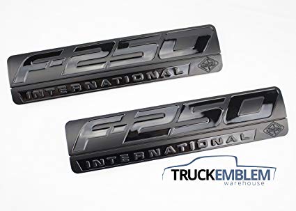 Two Black F Logo - Amazon.com: Truck Emblem Warehouse 2 New (Pair) Set Custom Matte ...