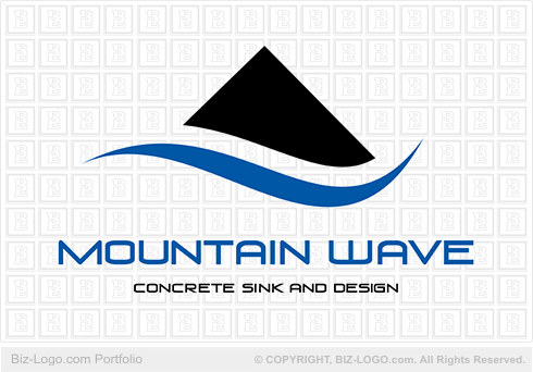 Wave and Mountain Logo - Logo Design: Mountain Wave Logo