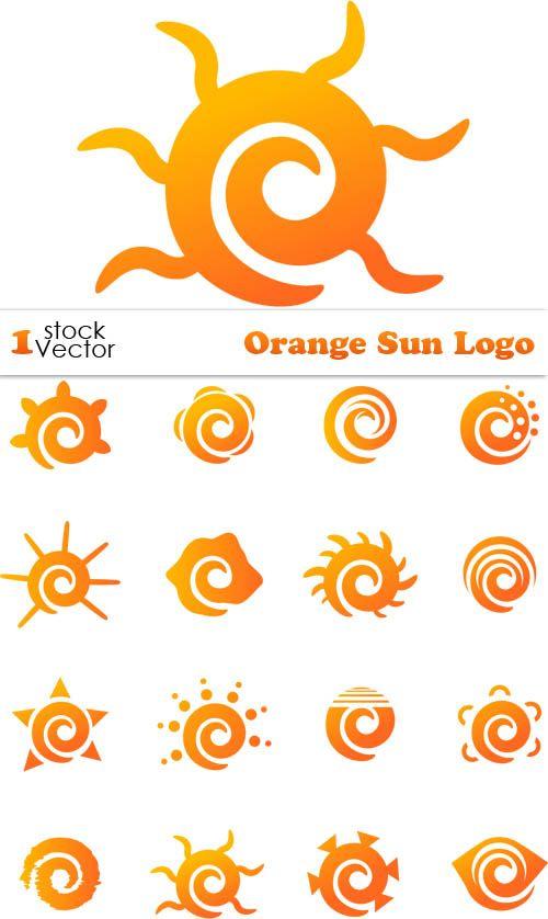 Orange Circle Wave Logo - Orange Sun Logo Vector. logos. Sun logo, Logos, Logo design