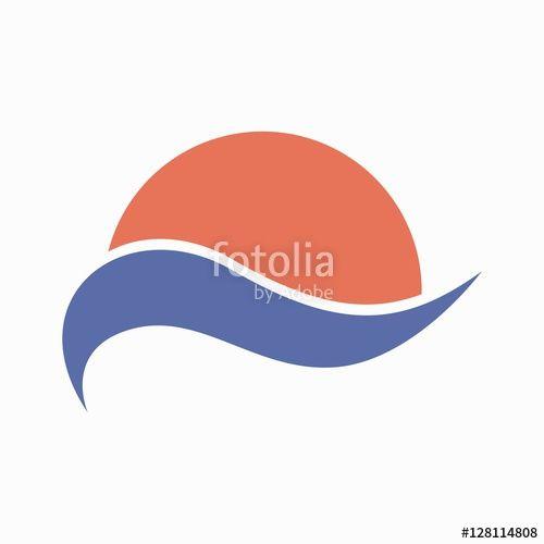 Orange Circle Wave Logo - Wave in circle logo design, wave logo design, logo design, logo ...