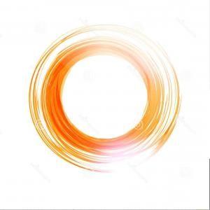 Orange Circle Wave Logo - Background With Orange Abstract Waves Vector Clipart | ARENAWP