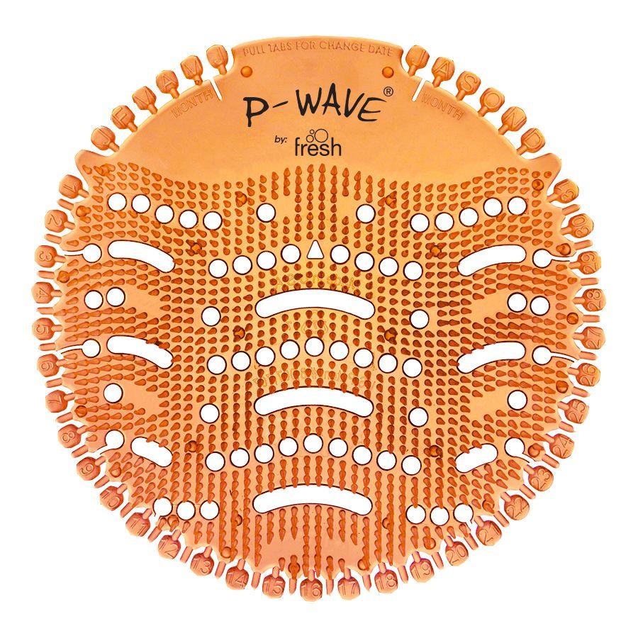 Orange Circle Wave Logo - P Wave Urinal Screens