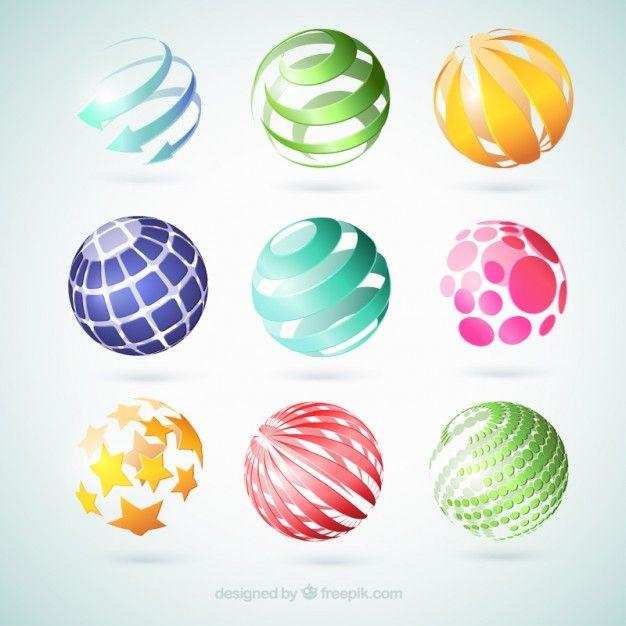 Modern Globe Logo - Abstract globes Vector