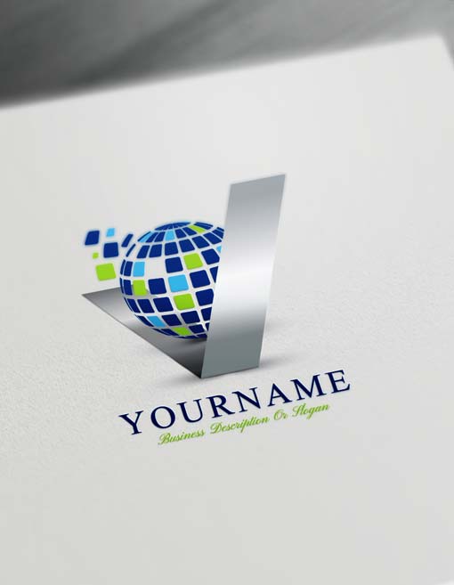 Modern Globe Logo - Free Globe Logo Maker Globe Logo Creator