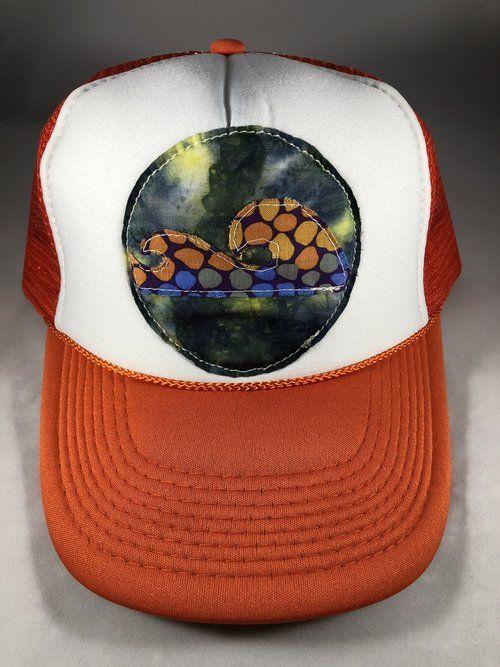 Orange Circle Wave Logo - Orange Trucker Hat with Circle Wave — H.E.C. Studio