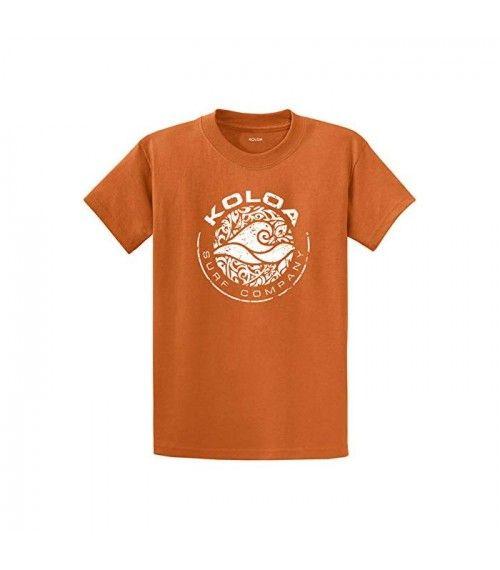 Orange Circle Wave Logo - Men Shirts Joe's USA Koloa Surf Co. Circle Wave Logo T Shirts