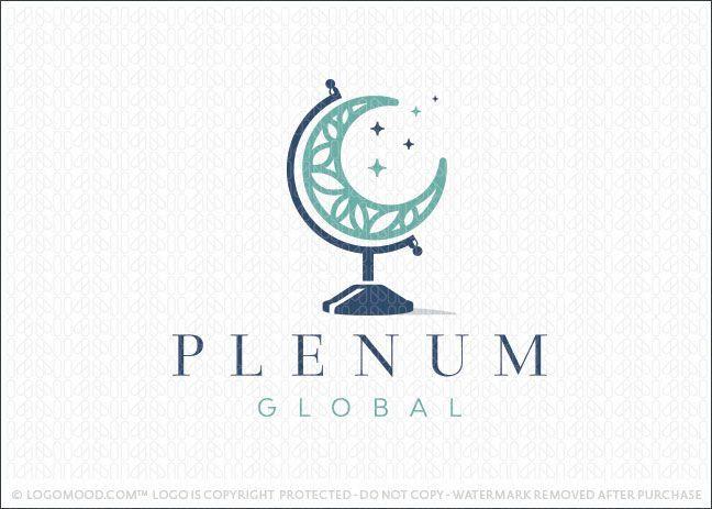 Modern Globe Logo - Plenum Global | Doodling | Logo design, Logos, Branding design