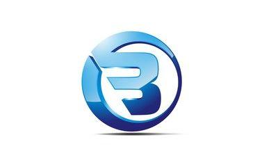 3D B Logo - logo B 3D