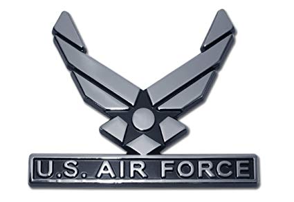 Airforce Logo - Elektroplate US Air Force Wings Chrome Auto Emblem