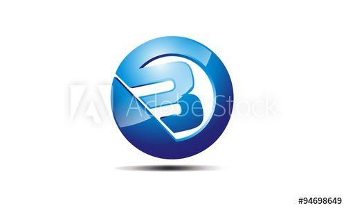 3D B Logo - logo B 3D this stock vector and explore similar vectors at
