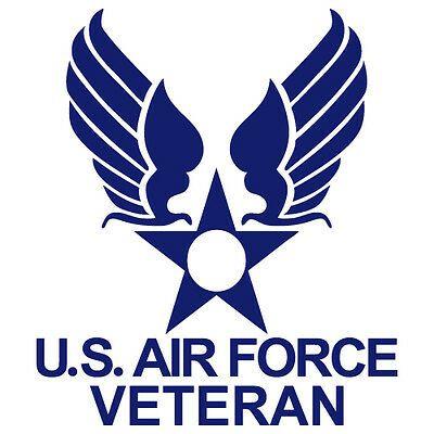 Us Air Force Logo - US AIR FORCE VETERAN USAF EMBLEM ARMY MILITARY VINYL DECAL STICKER ...