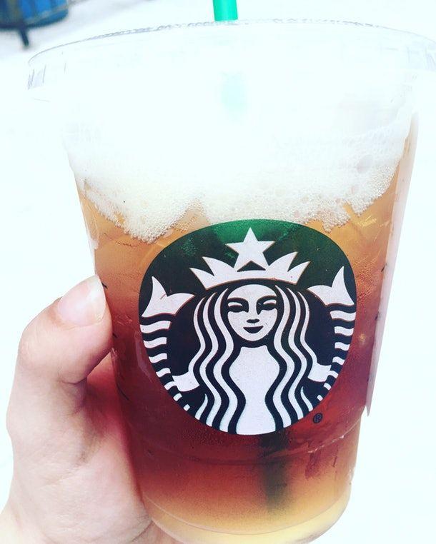 Starbucks Iced Tea Logo - What Does Starbucks' Teavana Shaken Iced Pineapple Black Tea