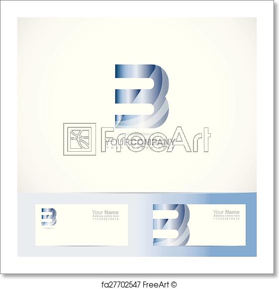 3D B Logo - Free art print of Letter B logo. Vector logo template of alphabet