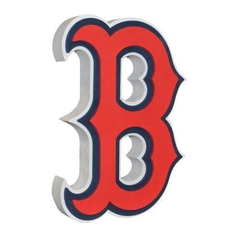 3D B Logo - Boston Red Sox MLB 3D Foam B Logo Wall Sign